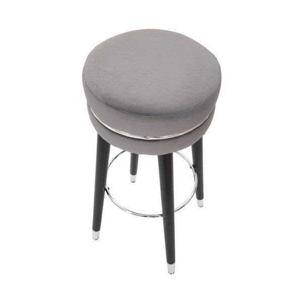 Szary tapicerowany hoker (wysokość siedziska 74 cm) Paris – Mauro Ferretti-image-2