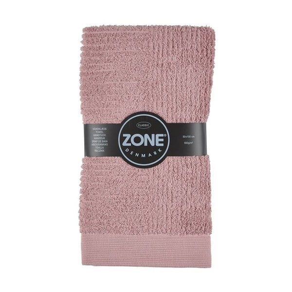 Różowy ręcznik Zone, 100x50 cm