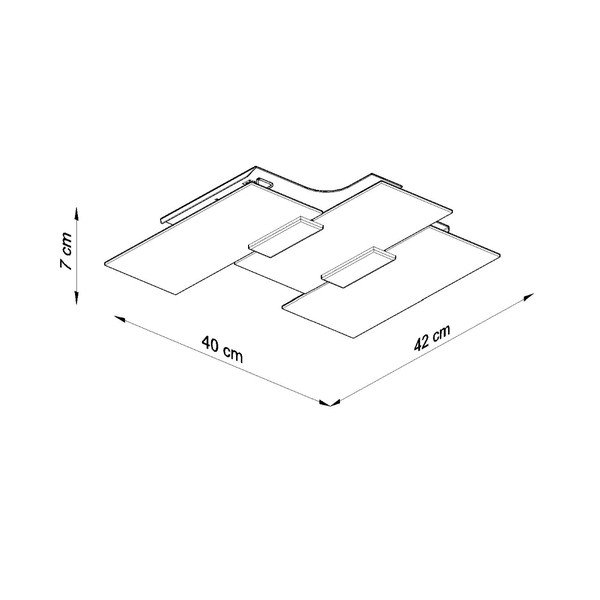 Biała lampa sufitowa ze szklanym kloszem 42x40 cm Veronica – Sollux-image-3