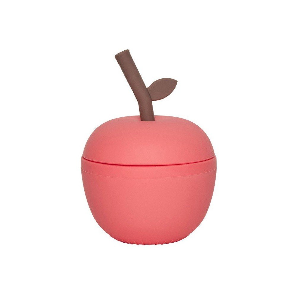 Czerwony silikonowy kubek dla dzieci Apple – OYOY Mini