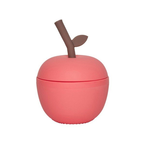 Czerwony silikonowy kubek dla dzieci Apple – OYOY Mini