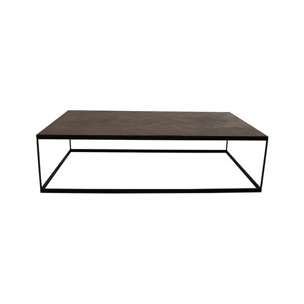 Stolik z blatem z drewna z recyklingu Canett Damo, dł. 150 cm-image-1