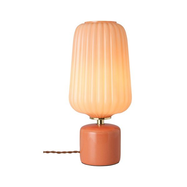 Łososiowa szklana lampa stołowa (wysokość 40 cm) Daria – Ellos Home-image-3