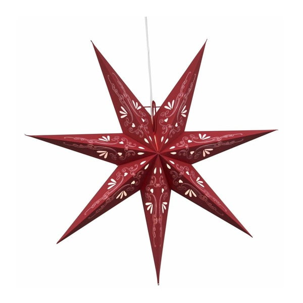 Świecąca gwiazda ze stojakiem Metasol Red, 70 cm