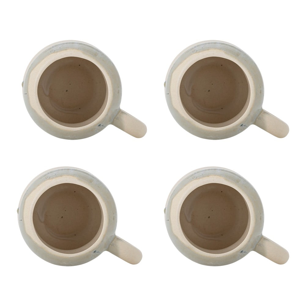 Niebieskio-kremowe kamionkowe kubki zestaw 4 szt. 400 ml Luna – Bloomingville (zdjęcie 6)