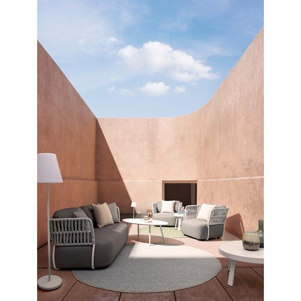 Biała lampa stojąca LED ze zdalnym sterowaniem/z głośnikiem (wysokość 150 cm) Solar – Bizzotto-image-3