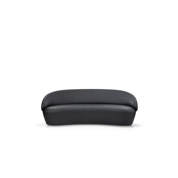 Czarna skórzana sofa EMKO Naïve, 214 cm