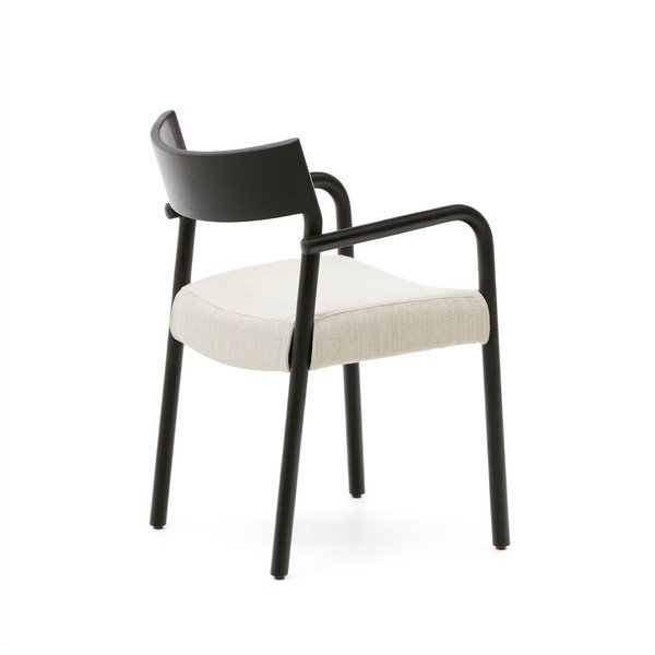 Czarno-beżowe krzesło Falconera – Kave Home-image-4