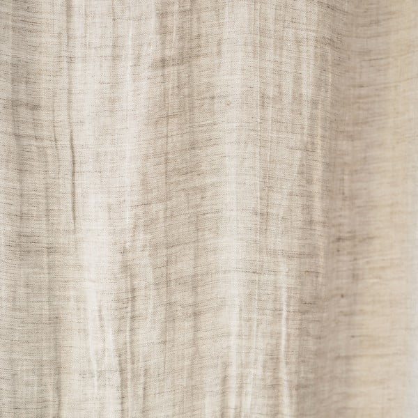 Beżowa lekka lniana zasłona na troczki Linen Tales Daytime, 275 x 130 cm-image-1