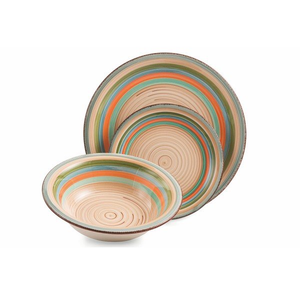 Zestaw kolorowych naczyń 18-częściowy z kamionki Villa d'Este Mykonos Sombrerors-image-3