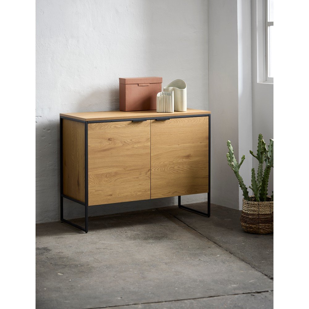 Komoda w dekorze dębu w naturalnym kolorze 104,5x80x45 cm Cesura – Unique Furniture (zdjęcie 3)