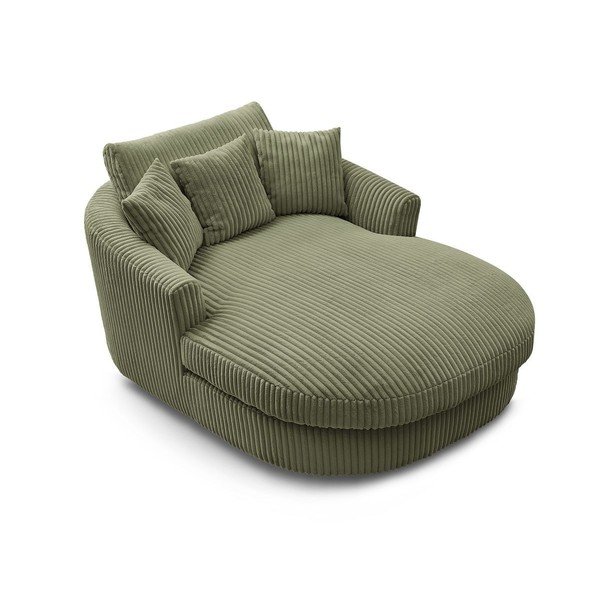 Zielony sztruksowy fotel Belem – Bobochic Paris-image-4