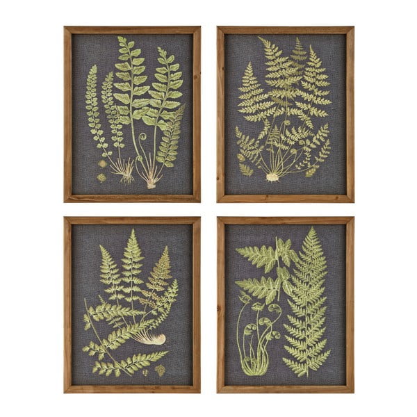 Zestaw 4 obrazków KJ Collection Botany, 45x35 cm
