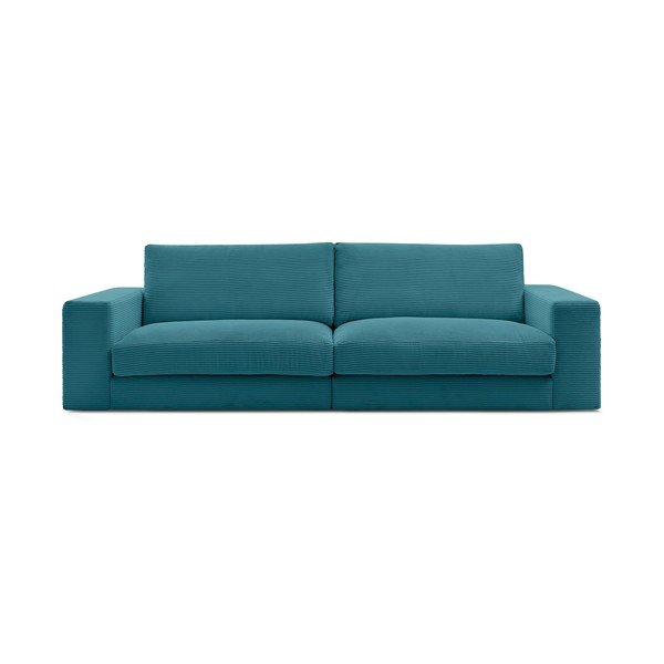 Niebieska sztruksowa sofa 274 cm Leonard – Bobochic Paris