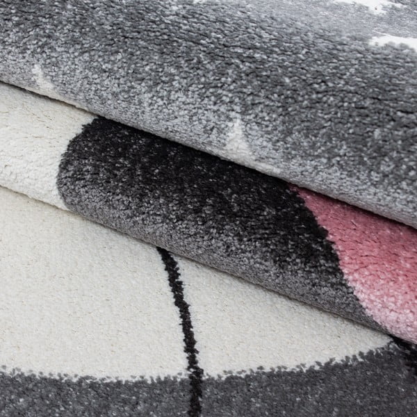 Różowo-szary dywan dziecięcy 80x150 cm Kids – Ayyildiz Carpets-image-2