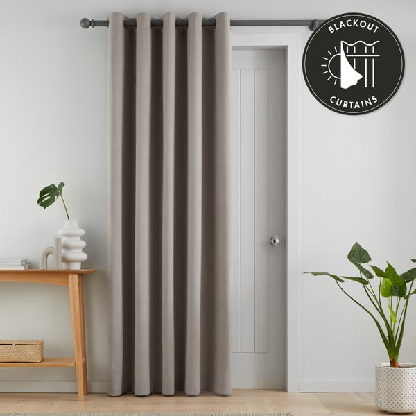 Szara zasłona na drzwi zaciemniająca 117x213 cm Wilson – Catherine Lansfield-image-4