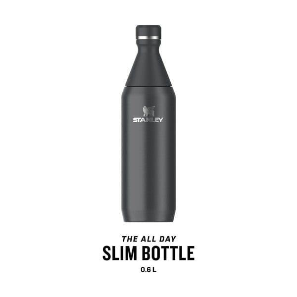 Czarna butelka termiczna ze stali nierdzewnej 600 ml All Day Slim Bottle Black – Stanley-image-3