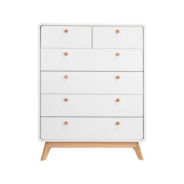 Biała wysoka komoda 81x104 cm Caitlin – Støraa