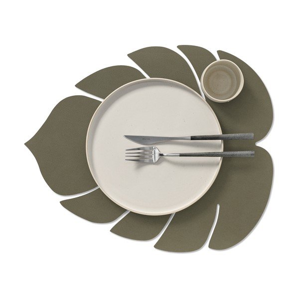 Mata stołowa ze skóry ekologicznej 35x42 cm Monstera Leaf Nupo – LIND DNA-image-1