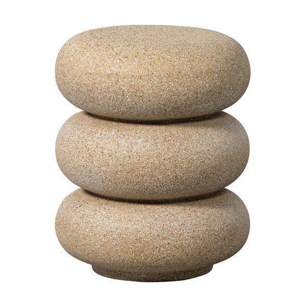 Okrągły stolik ogrodowy w dekorze kamienia ø 40 cm Laurel – WOOOD