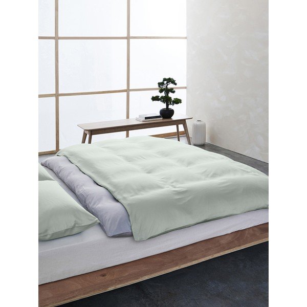 Zielona pościel z bawełny i bambusa 200x135 cm Skye – Westwing Collection-image-1