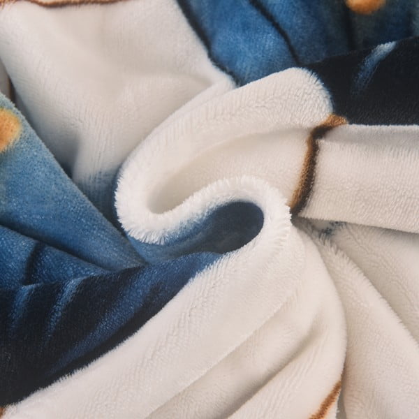 Ciemnoniebieska pościel jednoosobowa z mikropluszu 140x200 cm Marbella – My House-image-2