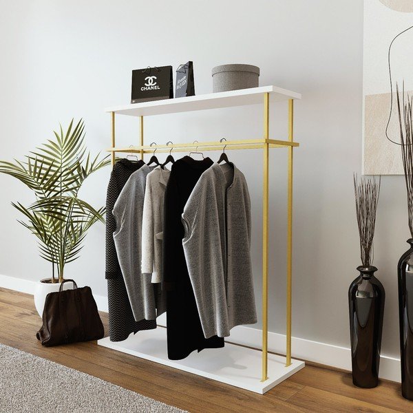 Biały stojak na ubrania Wuppertal – Kalune Design-image-2