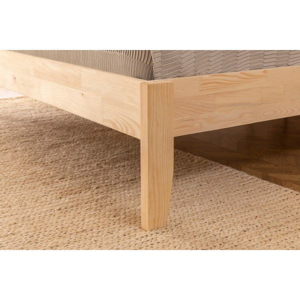 Łóżko jednoosobowe z litego drewna świerkowego ze stelażem 90x200 cm Galaksi – Kalune Design-image-2