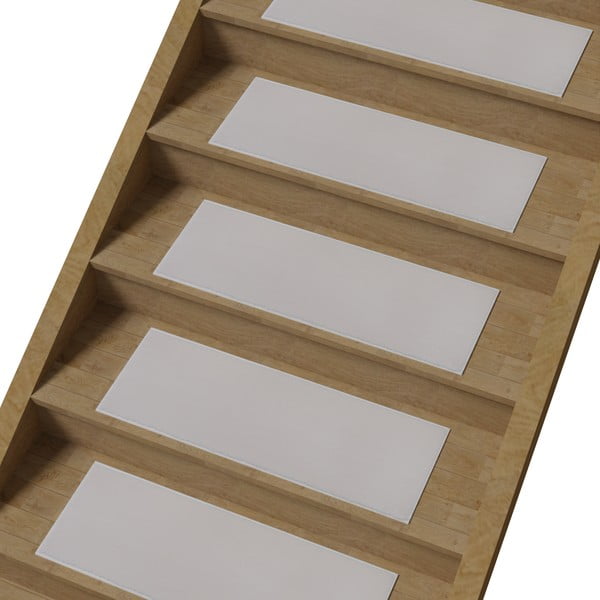 Kremowe bawełniane dywaniki na schody zestaw 16 szt. 25x65 cm Ekru – Vitaus-image-2