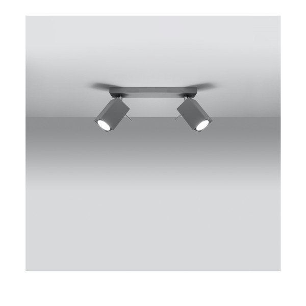 Szara lampa punktowa 6x30 cm Toscana – Sollux-image-2