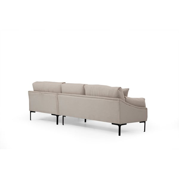 Jasnobeżowa sofa narożna Artie Leo, narożnik prawy-image-2