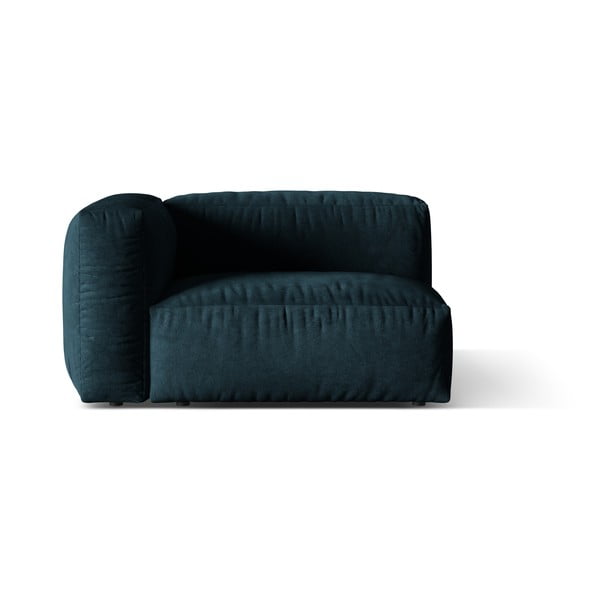 Ciemnoniebieski aksamitny moduł sofy (lewostronny) Martina – Micadoni 