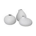 Jasnoszare porcelanowe wazony zestaw 3 szt. (wysokość 9 cm) Nona – Blomus