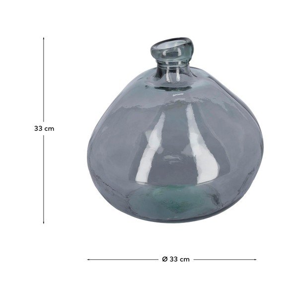 Niebieski wazon ze szkła z recyklingu (wysokość 33 cm) Brenna – Kave Home-image-4