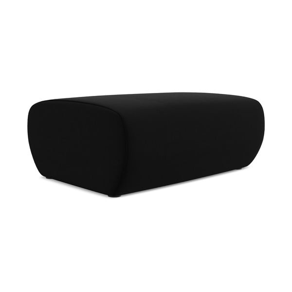 Czarny aksamitny podnóżek Kapua – Makamii-image-1