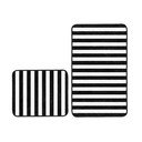 Białe/czarne dywaniki łazienkowe zestaw 2 szt. 60x100 cm – Mila Home