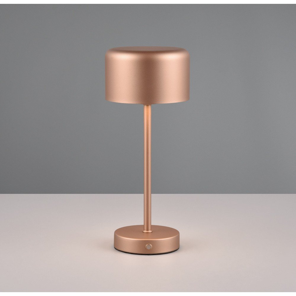 Lampa stołowa LED w kolorze miedzi ze ściemniaczem (wys. 30 cm) Jeff – Reality (zdjęcie 2)
