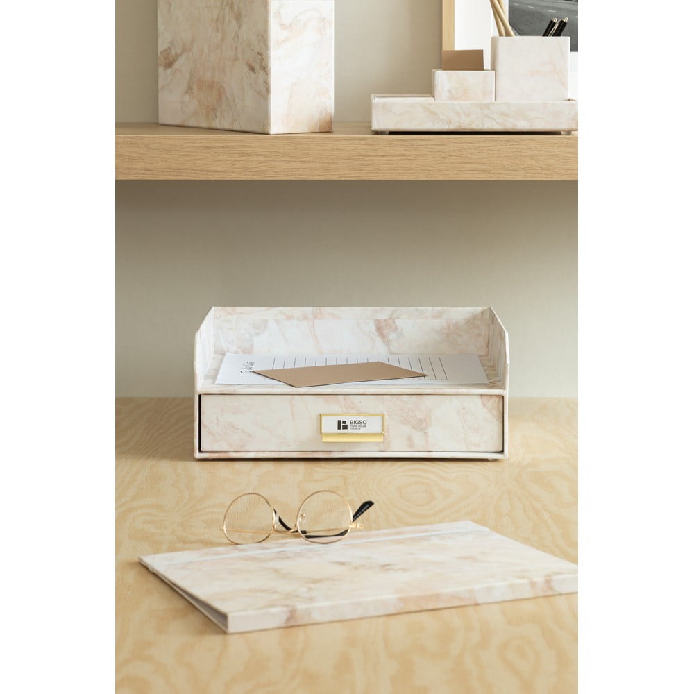 Kartonowy organizer na dokumenty z szufladką Walter Paper Laminate – Bigso (zdjęcie 6)