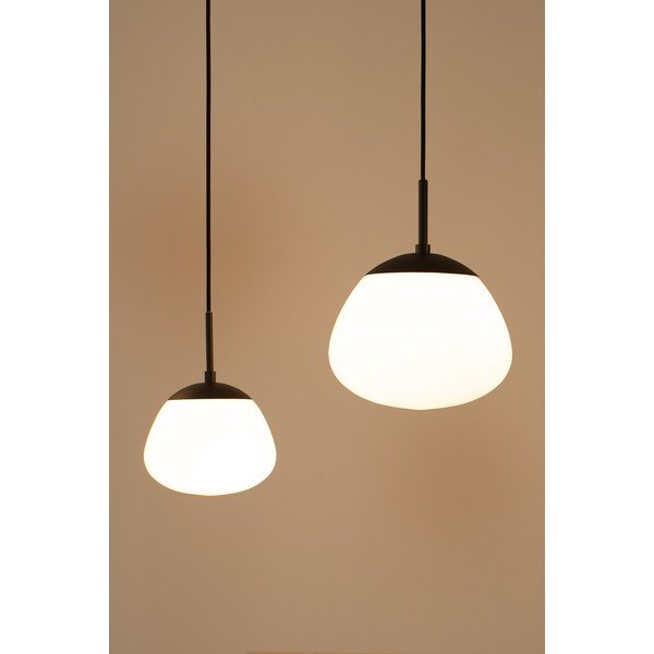 Czarno-biała lampa wisząca ze szklanym kloszem ø 18 cm Rise – Markslöjd-image-2