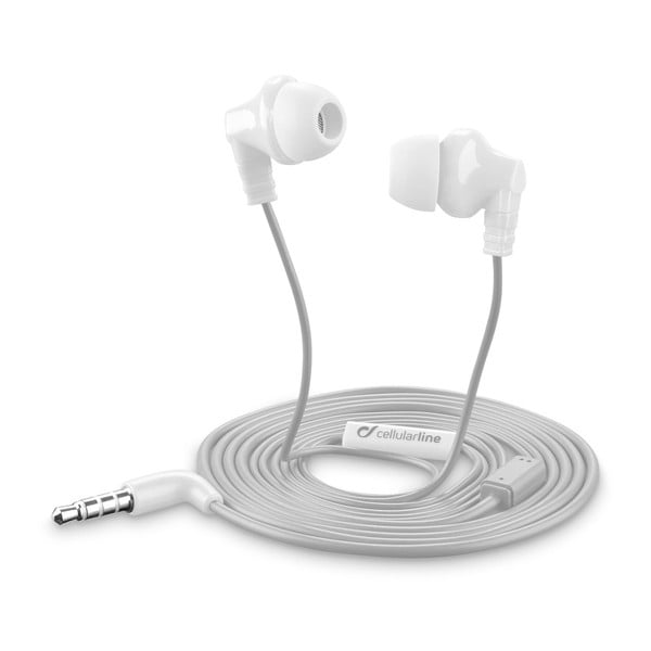 Biała
  in-ear słuchawka Style&Color Cellularline Cricket, płaski kabel, 3,5 mm
  jack