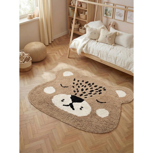 Jasnobrązowy bawełniany dywan dziecięcy odpowiedni do prania/tkany ręcznie 93x120 cm Snuggle Bea – Hanse Home-image-1