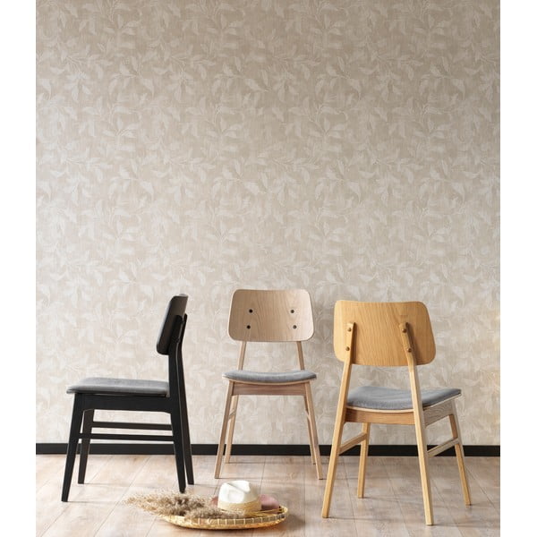 Jasnobrązowe krzesło z jasnoszarym siedziskiem Rowico Nagano-image-1