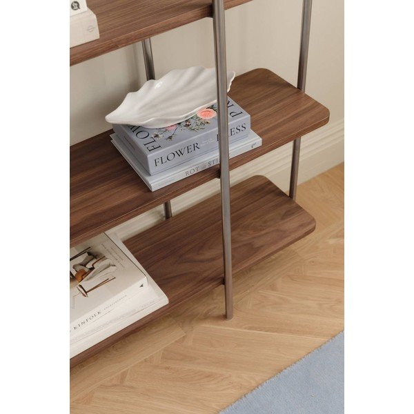 Regał w dekorze orzecha w ciemnym naturalnym kolorze 120x120x30 cm Lyllo – Ellos Home-image-2