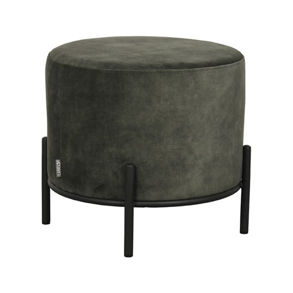 Aksamitny puf w kolorze khaki Troy – LABEL51-image-2