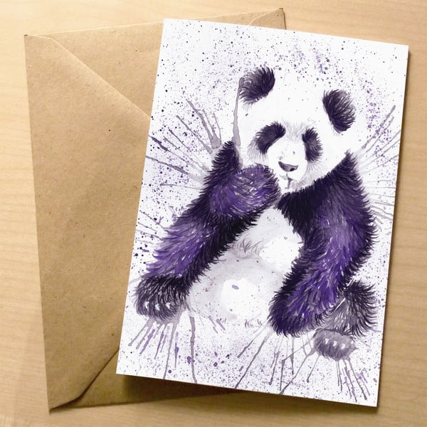 Kartka okolicznościowa Wraptious Splatter Panda