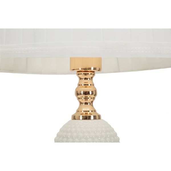 Biała lampa stołowa z tekstylnym kloszem (wysokość 40 cm) Napoli – Mauro Ferretti-image-2