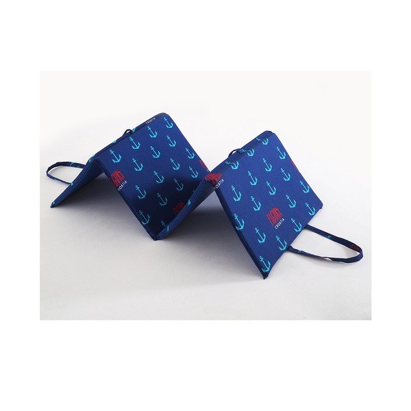 Niebieska ogrodowa poduszka do siedzenia na leżak 49x137 cm   Anchors – B.E.S.-image-1