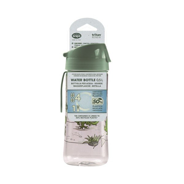 Zielona butelka dla dzieci z tritanu 500 ml Dinosaur – Snips-image-3