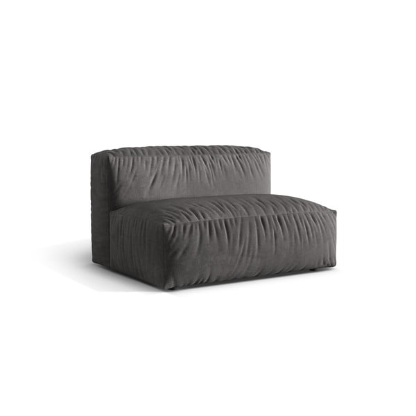 Szary aksamitny moduł sofy (moduł środkowy) Martina – Micadoni -image-1