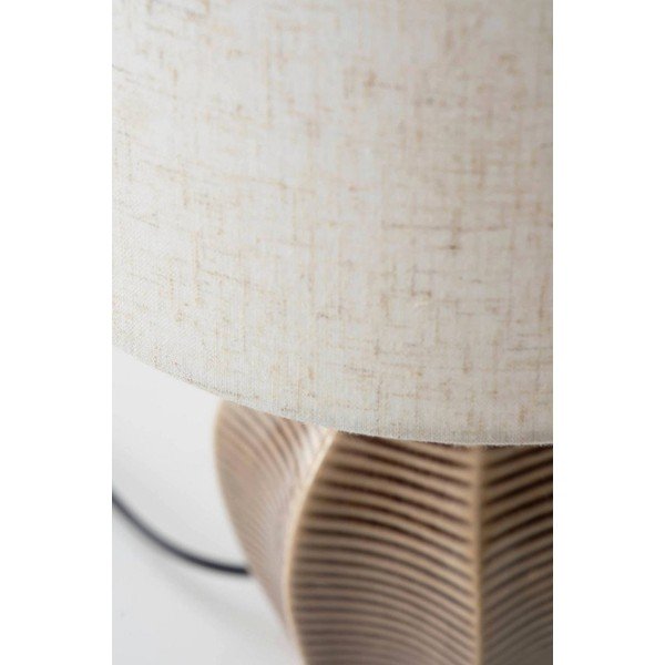 Beżowa/ciemnobrązowa lampa stołowa ceramiczna (wysokość 34 cm) Wera – Jotex-image-3
